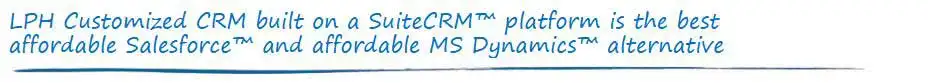 Affordable customized CRM built on SuiteCRM — a Salesforce and MS Dynamics alternative