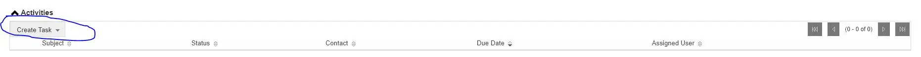 SuiteCRM screenshot: Creating Tasks
