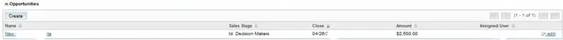 SuiteCRM screenshot: Creating an Opportunity — step 3